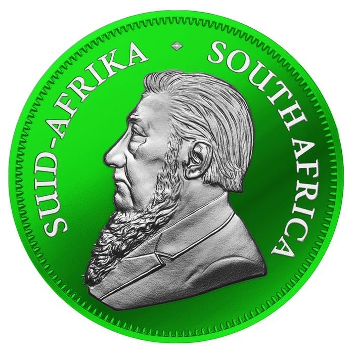 South Africa. 1 Rand Krügerrand 2022 - SPACE Edition - GREEN  coin collectible - Main Image 2