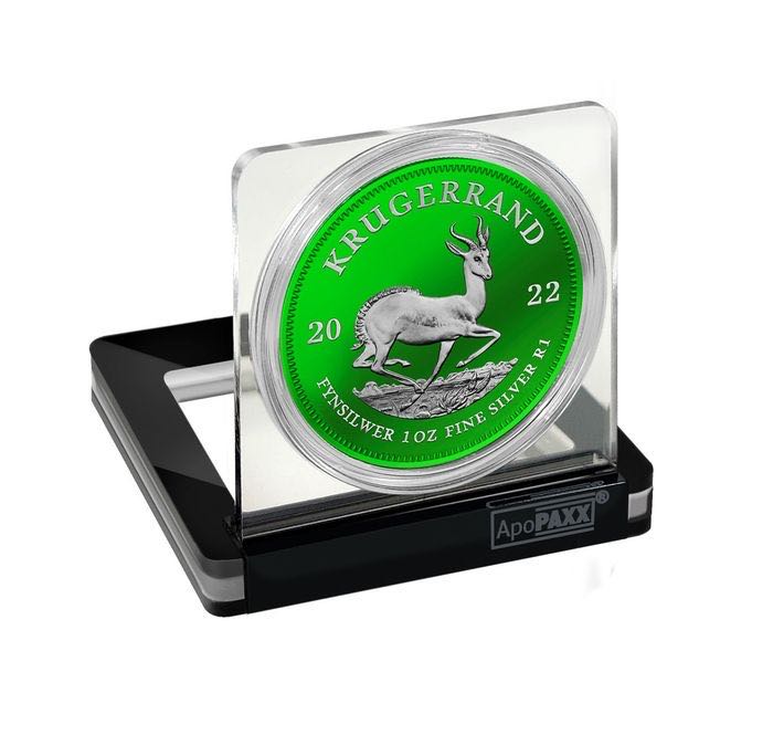 South Africa. 1 Rand Krügerrand 2022 - SPACE Edition - GREEN  coin collectible - Main Image 4