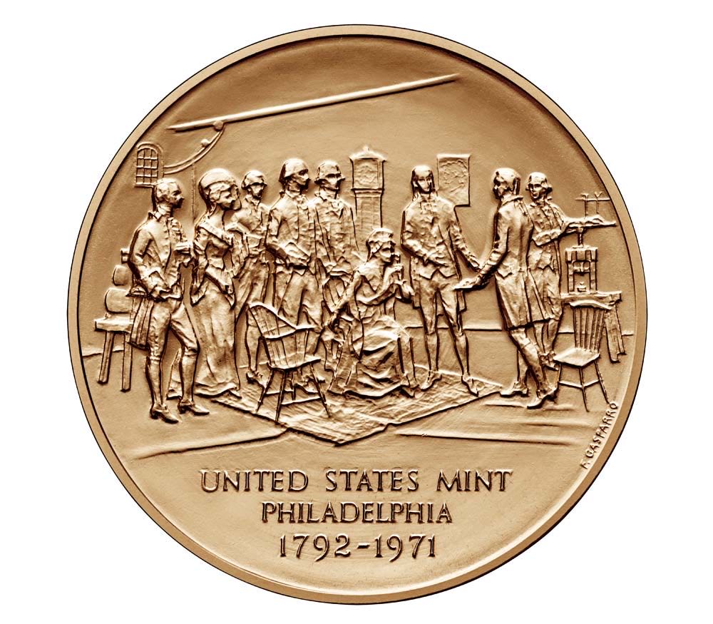 First Coinage Bronze Medal 1 5/16 Inch  coin collectible - Main Image 2