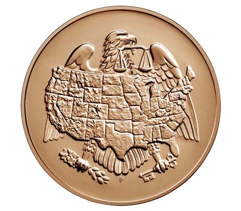 Philadelphia Mint Bronze Medal 1 5/16 Inch  coin collectible - Main Image 2