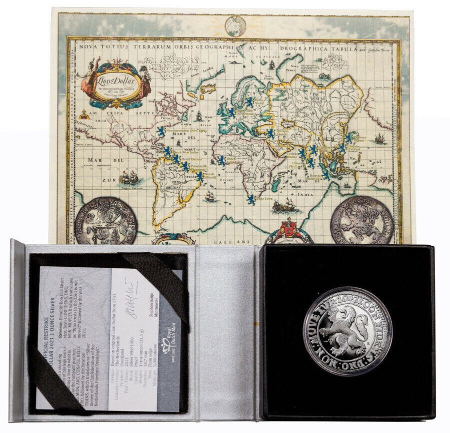 2021 Netherlands Lion Dollar Silver Proof  coin collectible - Main Image 3