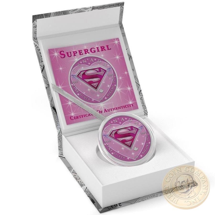 Canada SUPERMAN SUPERGIRL Canadian Maple Leaf $5 Silver Coin 2016 High relief of S-logo 1 oz  coin collectible - Main Image 4