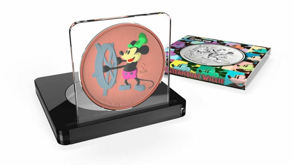 Niue 2017 2$ Steamboat Willie - Andy Warhol - Red - 1 Oz Silver Coin  coin collectible - Main Image 3