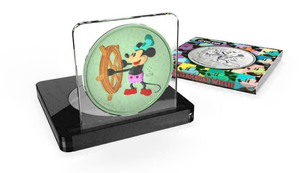 Niue 2017 2$ Steamboat Willie - Andy Warhol - Green - 1 Oz Silver Coin  coin collectible - Main Image 3