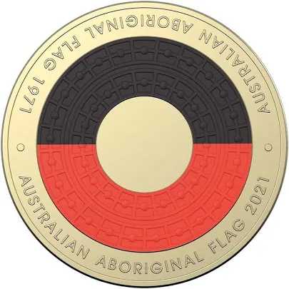 $2 2021 Aboriginal Flag  coin collectible - Main Image 2