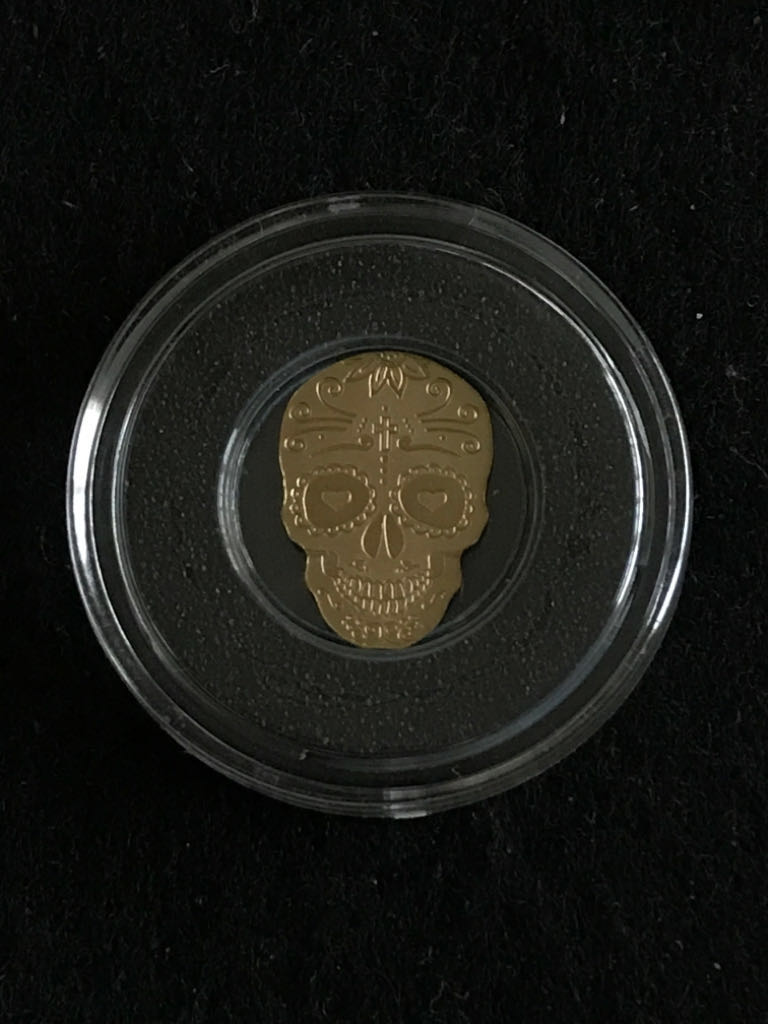 Golden La Catrina Skull  coin collectible - Main Image 1