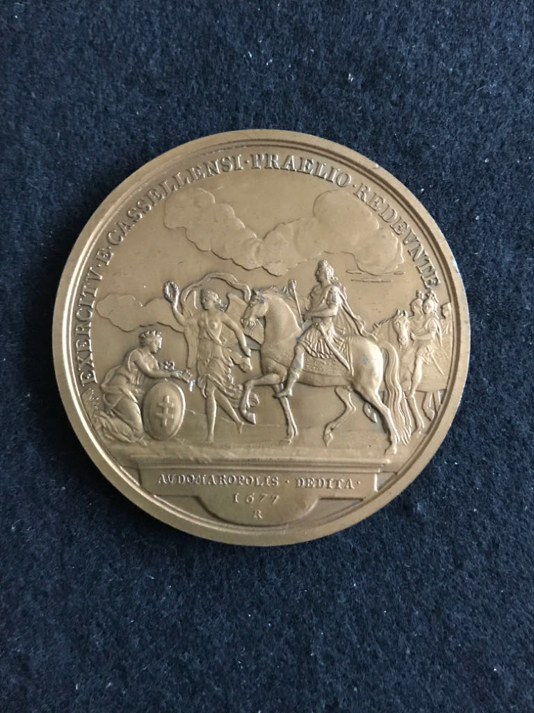 Louis XVI Restrike Audomaropolis Dedita 1677 Medal (Dup)  coin collectible - Main Image 2