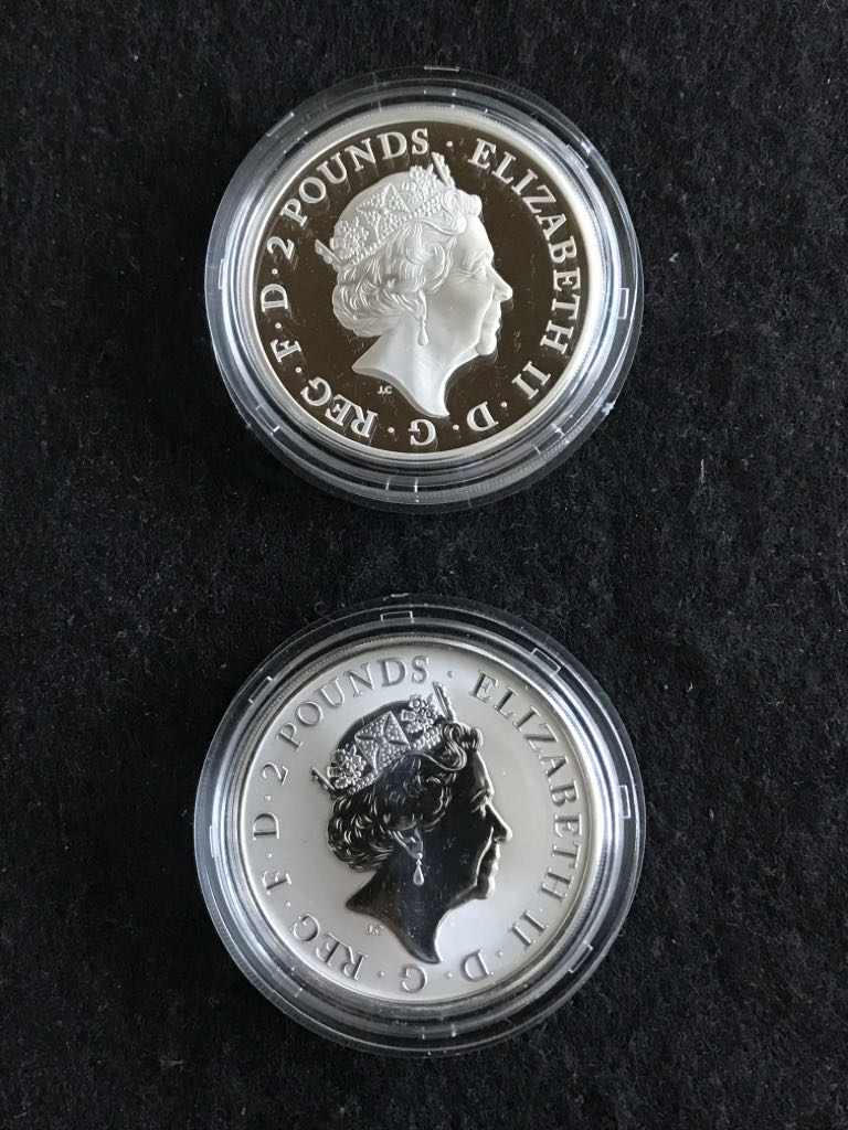 Britannia Silver Proof Reverse Frosted - 2 Coin Set  coin collectible - Main Image 2