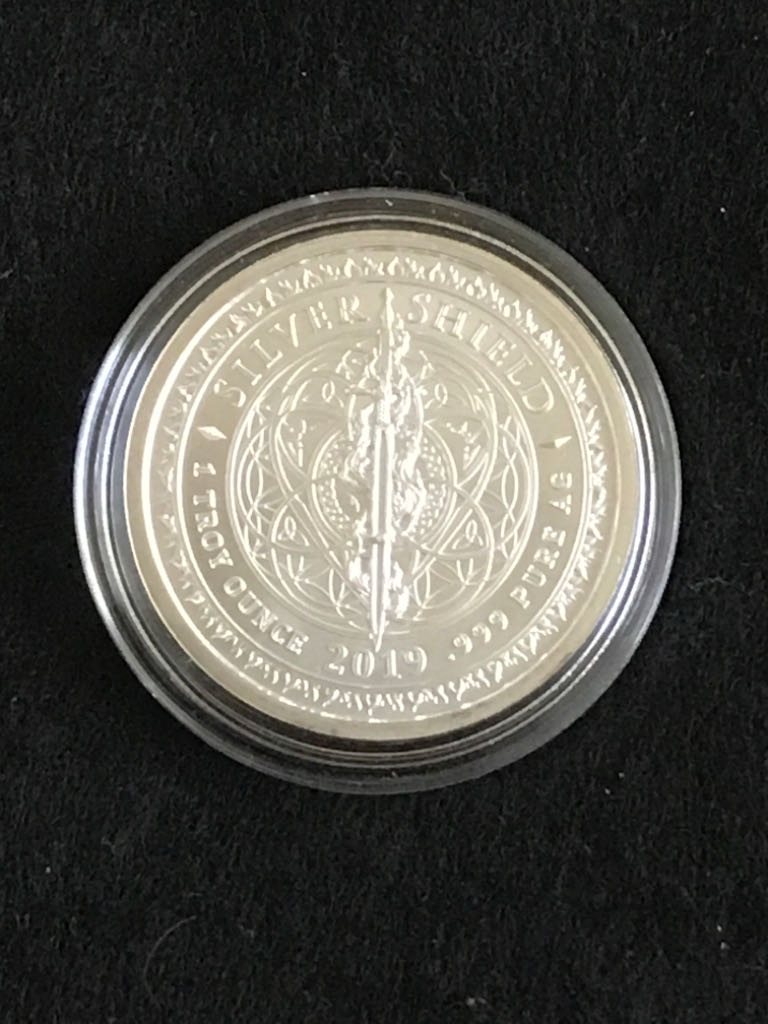 Silver Shield Justice Colourised Medal  coin collectible - Main Image 2