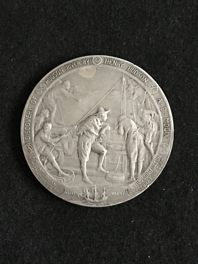 Hudson Fulton Celebration Medal  coin collectible - Main Image 2