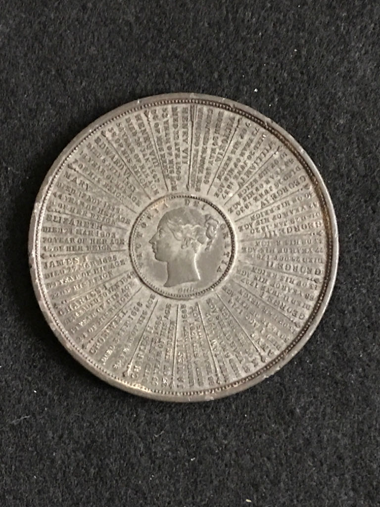 Chronology Of The Reigns Of England Medal  coin collectible - Main Image 2