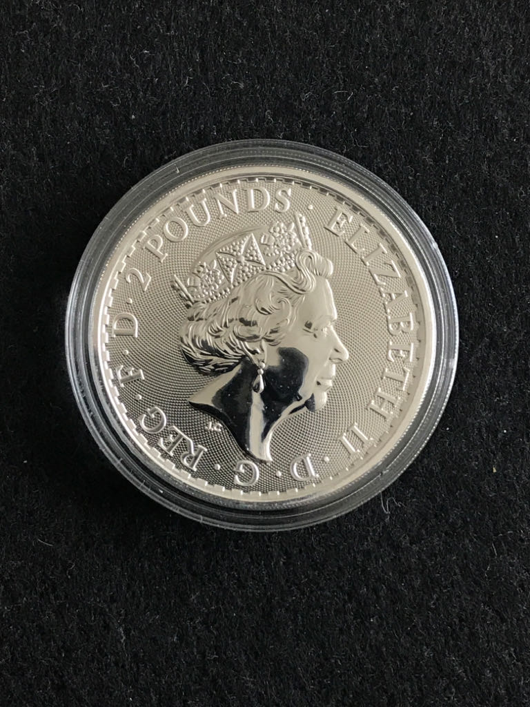 Britannia £2 Silver Bullion Gold Silhouette  coin collectible - Main Image 2