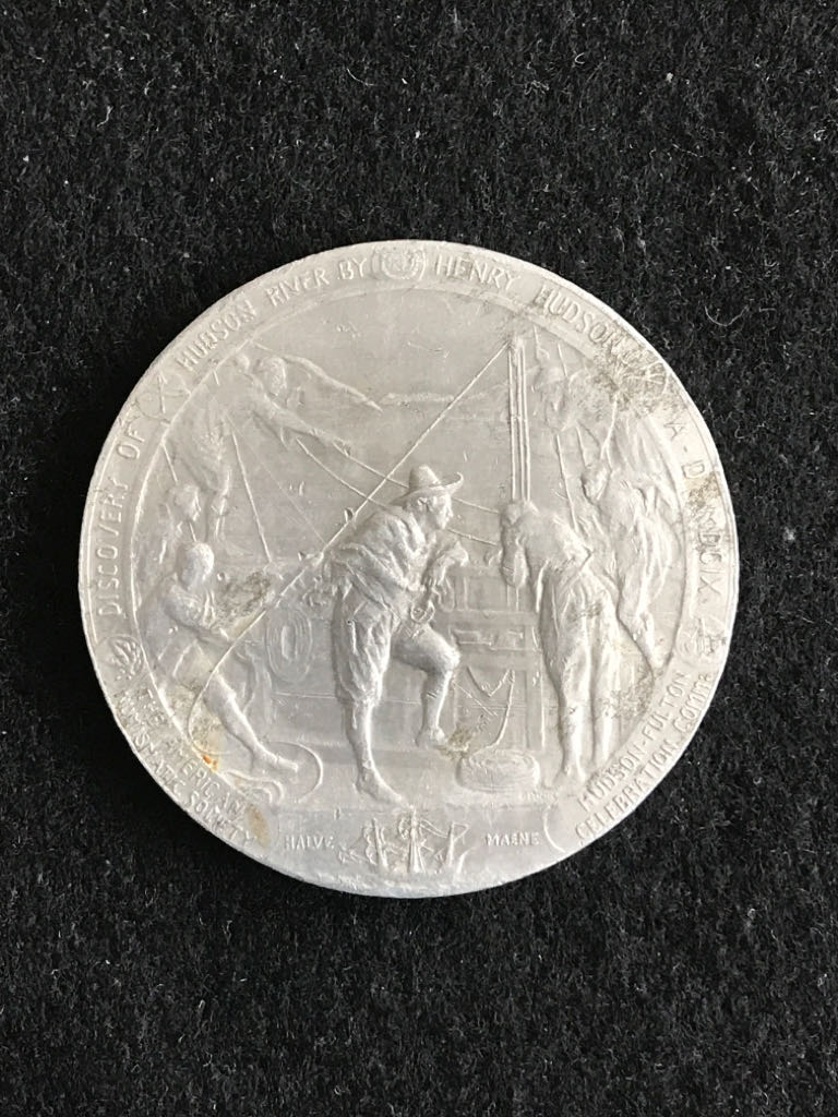 Hudson Fulton Celebration Medal  coin collectible - Main Image 2