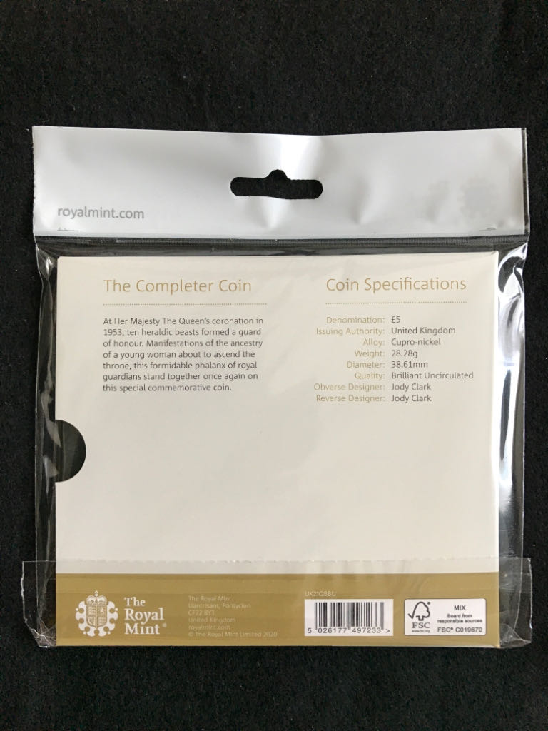 Queens Beasts 2021 - The Completer Coin Brilliant Uncirculated  coin collectible - Main Image 2