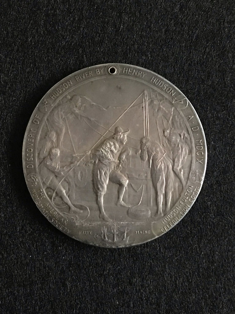 Hudson Fulton Celebration Medal  coin collectible - Main Image 2