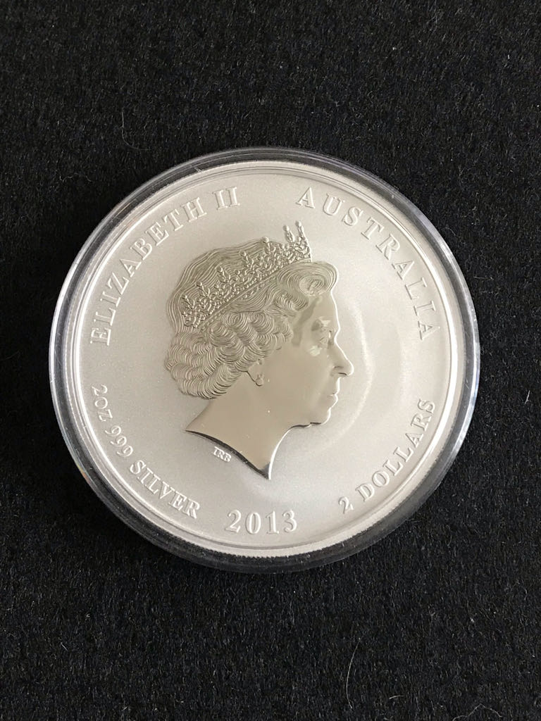Australian Year Of The Snake 2 Ounce Silver Bullion  coin collectible - Main Image 2