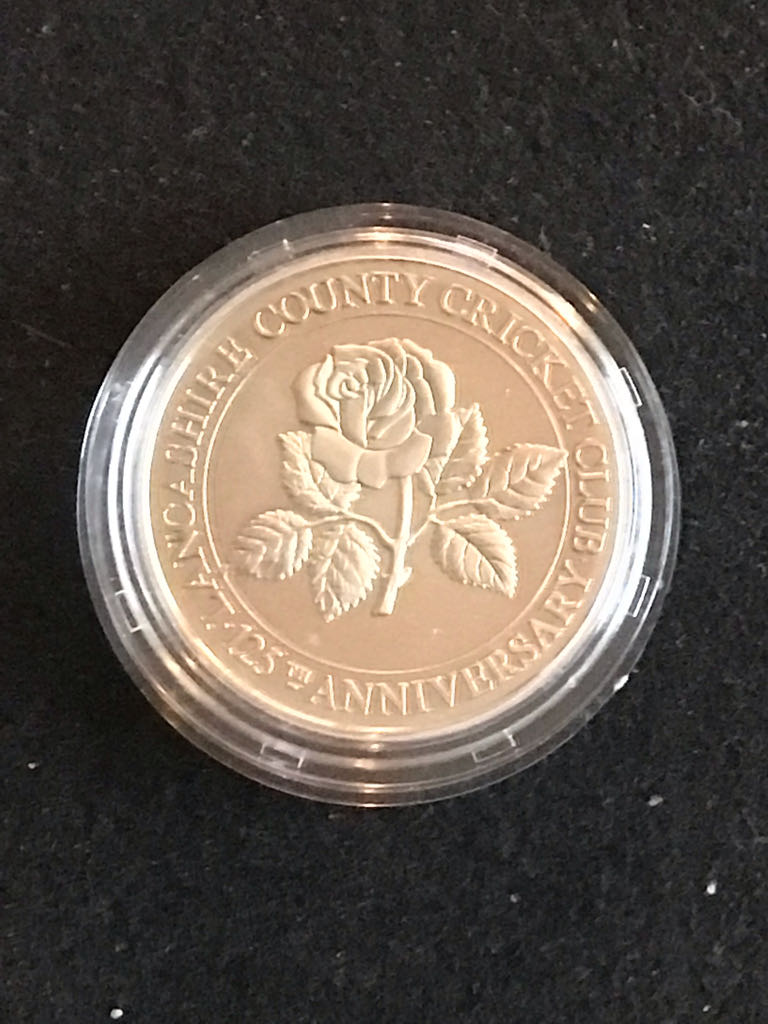 Lancashire County Cricket Club 125th Anniversary Medal  coin collectible - Main Image 2