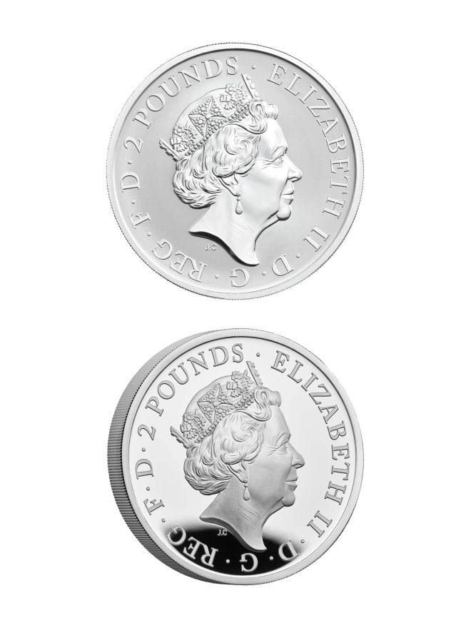 Britannia Silver Proof Reverse Frosted - 2 Coin Set  coin collectible - Main Image 2