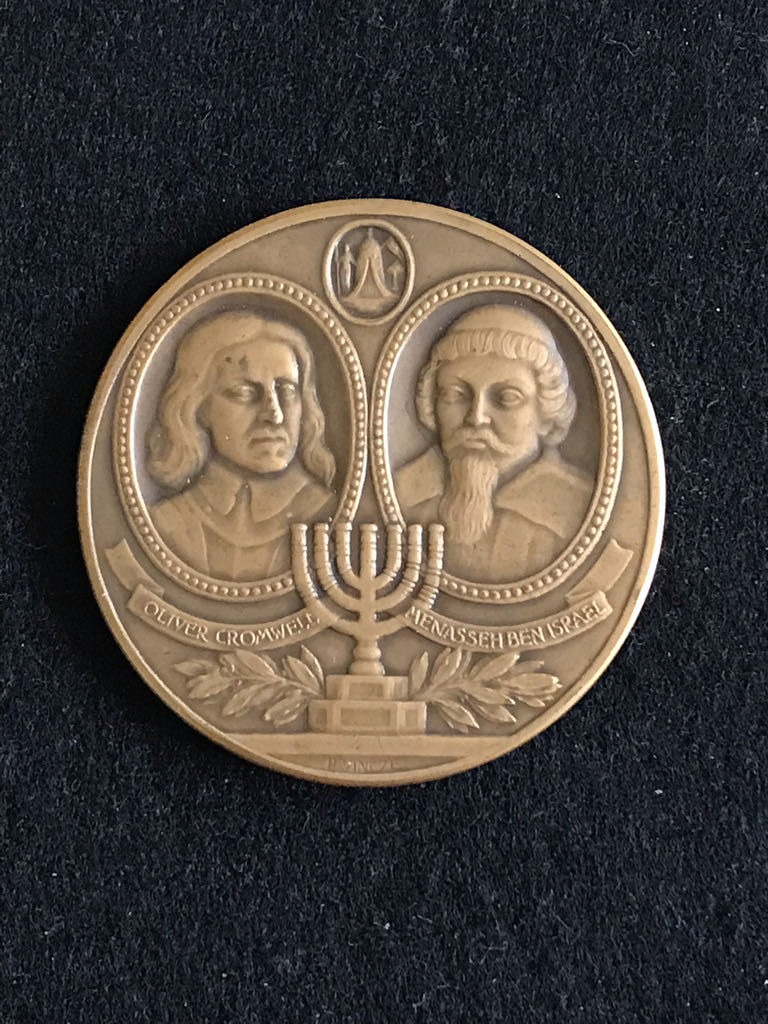 Resettlement Of The Jews In Great Britain Tercentenary Medal  coin collectible - Main Image 2