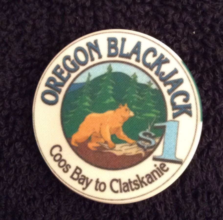 Oregon Blackjack $1 Casino Chip  coin collectible - Main Image 2