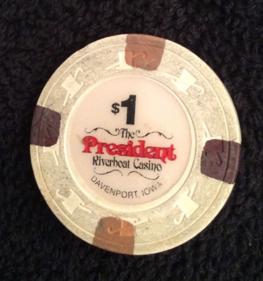 The President Riverboat Casino Davenport, IA $1 Chip  coin collectible - Main Image 2