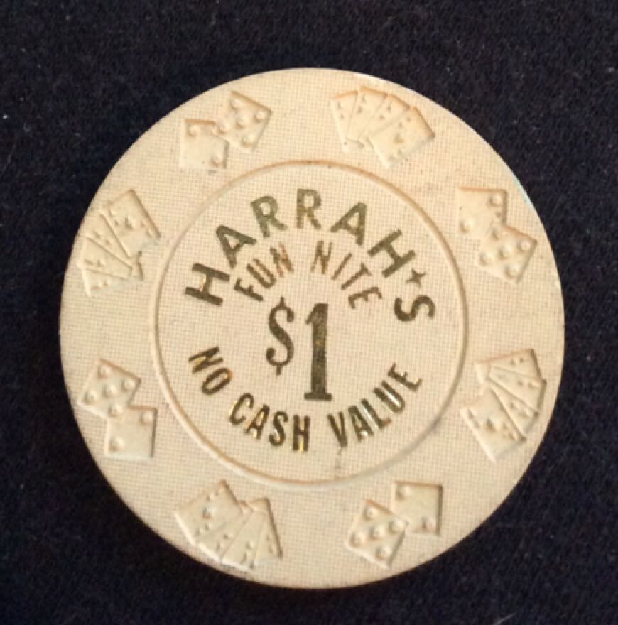 Harrah’s Fun Nite $1 Casino Chip  coin collectible - Main Image 2