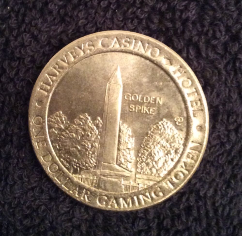 Harvey’s Casino Council Bluffs, IA $1 Gaming Token  coin collectible - Main Image 2