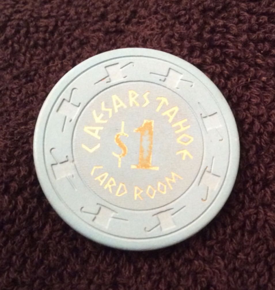 Caesar’s Tahoe Card Room $1 Casino Chip  coin collectible - Main Image 2