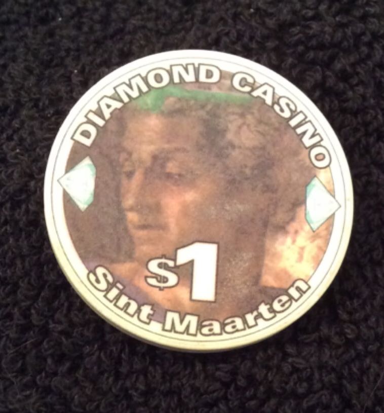 Diamond Casino Sint Maarten $1 Casino Chip  coin collectible - Main Image 2