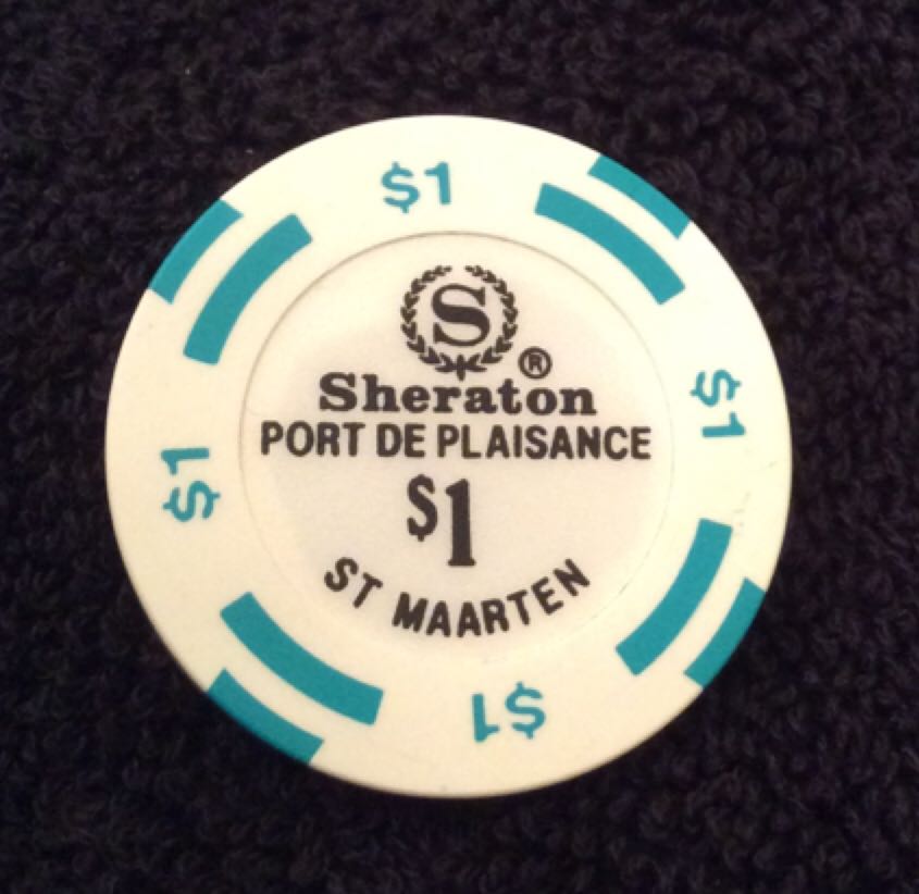 Sheraton Port de Plaisance St Maarten $1 Casino Chip  coin collectible - Main Image 2