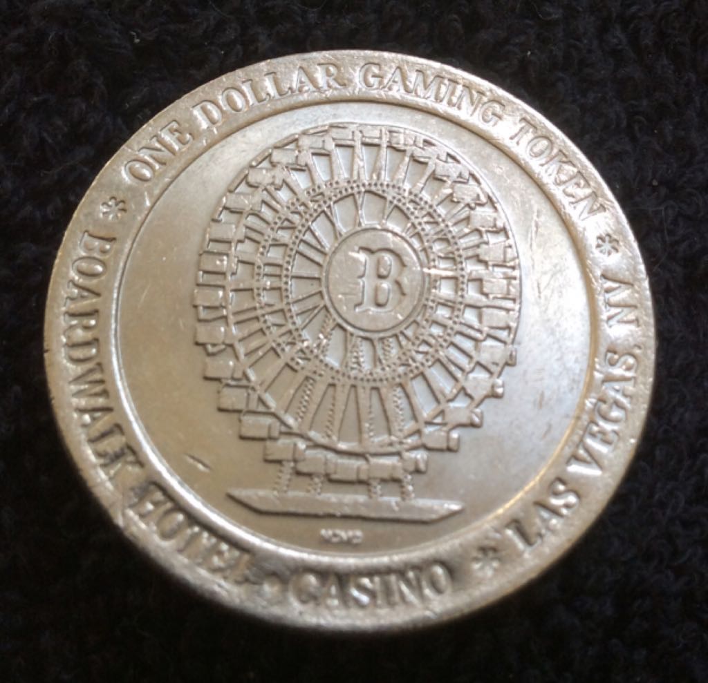 Boardwalk Hotel Casino LV $1 Gaming Token  coin collectible - Main Image 2