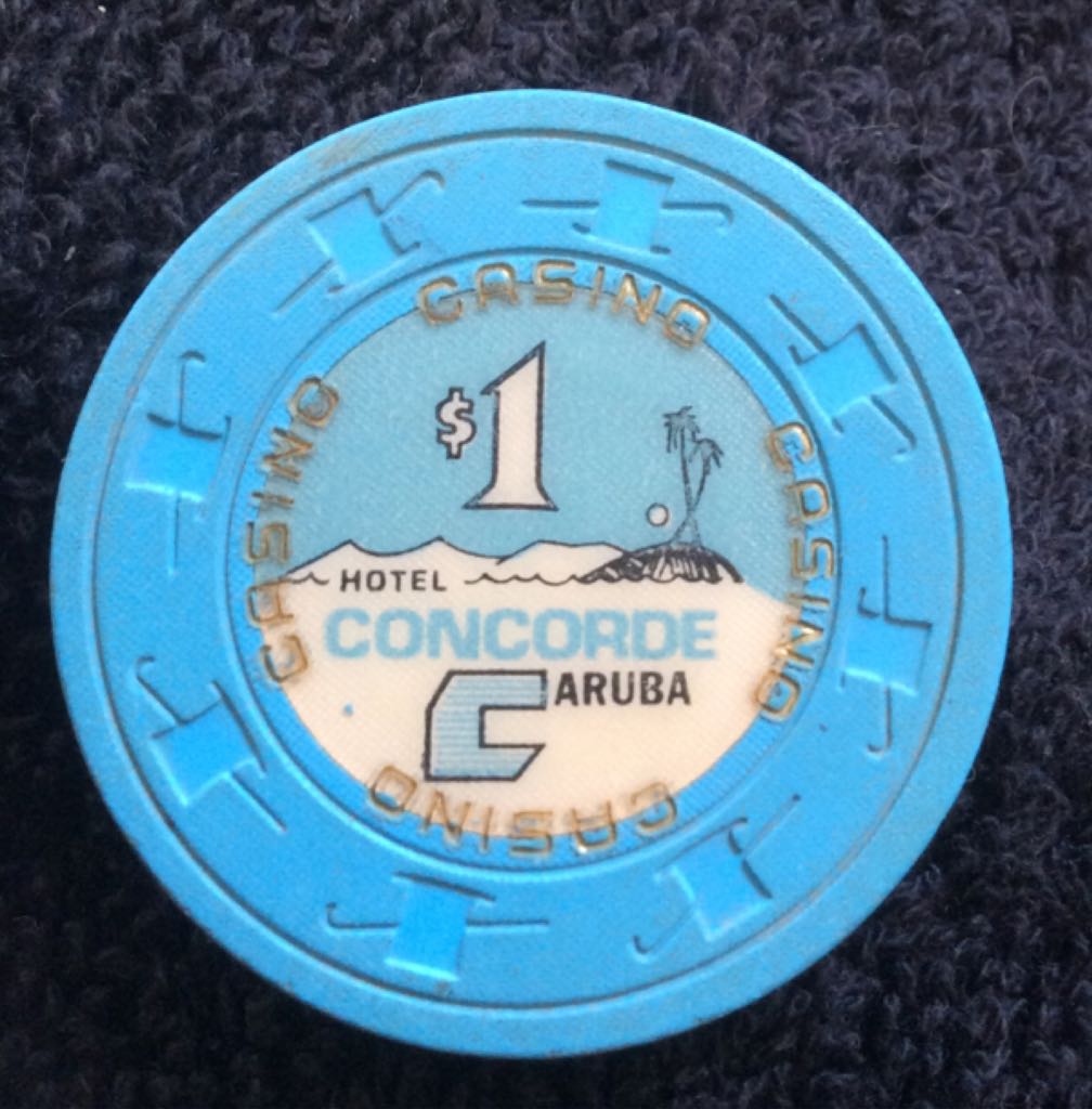 Concord Hotel Aruba $1 Casino Chip  coin collectible - Main Image 2