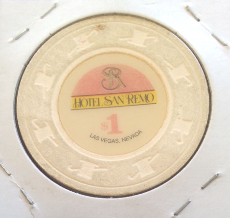 Hotel San Remo LV $1 Casino Chip  coin collectible - Main Image 2