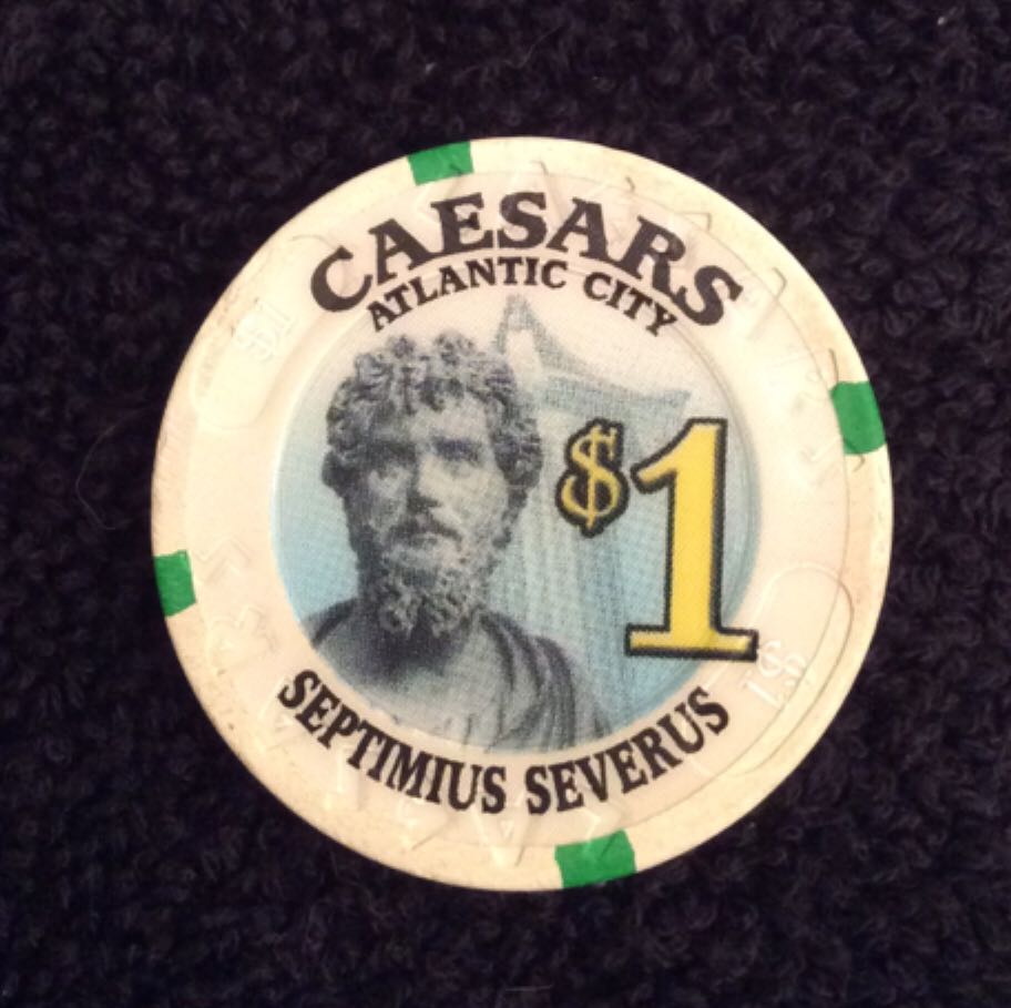 Caesars AC $1 Casino Chip Septimius Severus  coin collectible - Main Image 2