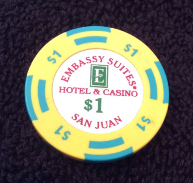 Embassy Suites San Juan Hotel & Casino $1 Casino Chip  coin collectible - Main Image 2