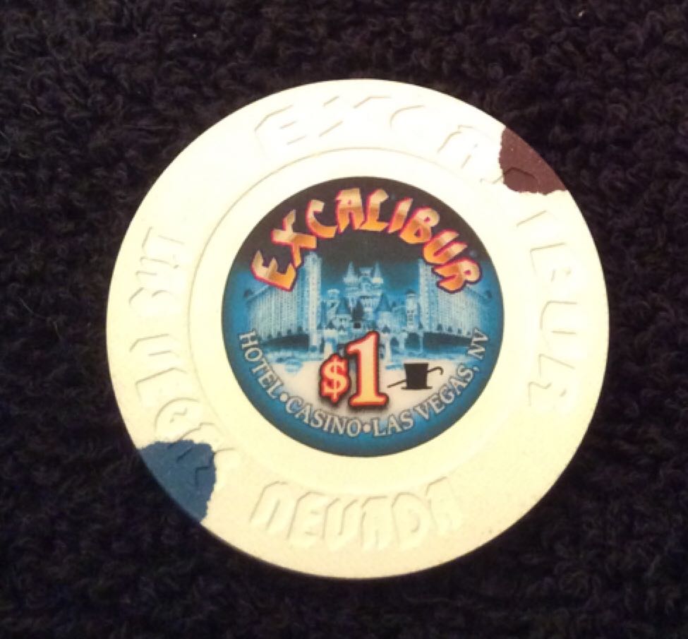 Excalibur LV $1 Casino Chip  coin collectible - Main Image 2