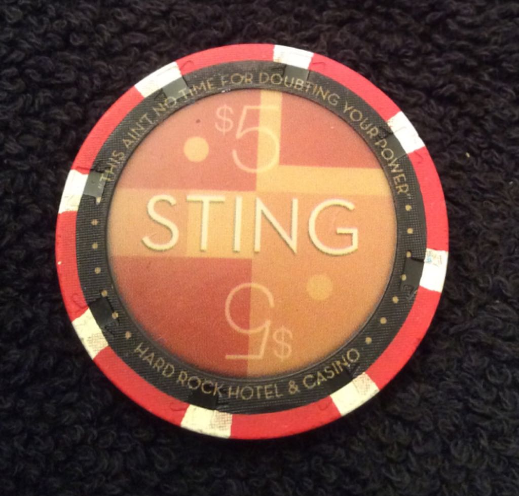 Hard Rock Hotel LV Sting Mercury $5 Casino Chip  coin collectible - Main Image 2