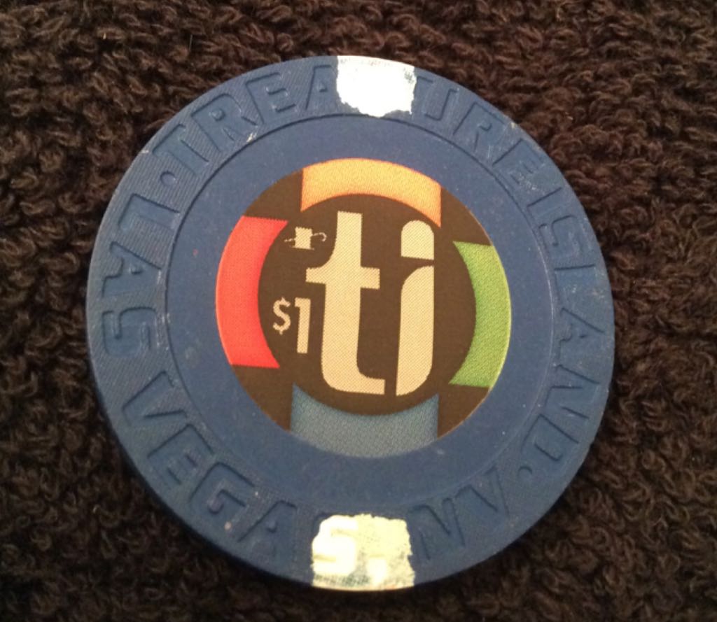 Treasure Island LV $1 Casino Chip  coin collectible - Main Image 2