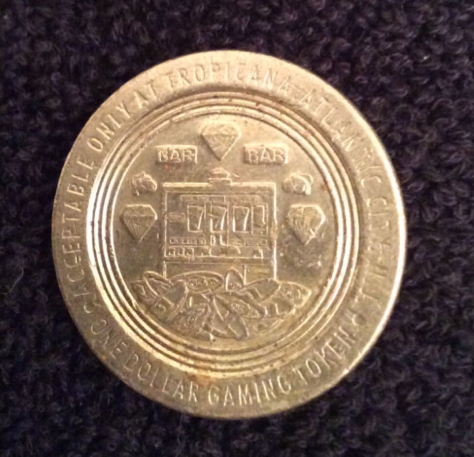 Tropicana AC $1 Casino Token (2nd Different)  coin collectible - Main Image 2