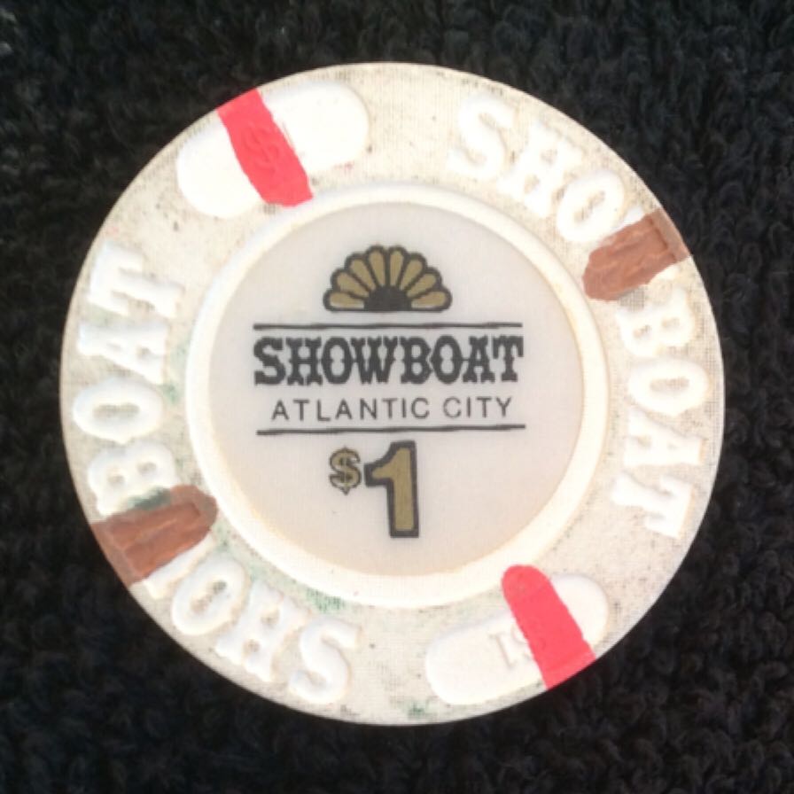 Showboat Hotel & Casino AC $1 Casino Chip  coin collectible - Main Image 2