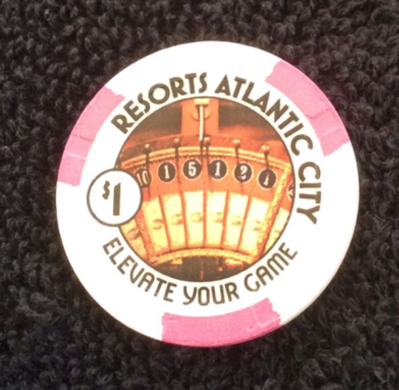 Resorts International AC $1 Casino Chip Elevate Your Game  coin collectible - Main Image 2
