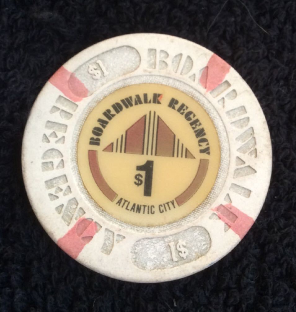 Boardwalk Regency Hotel & Casino AC $1 Casino Chip  coin collectible - Main Image 2