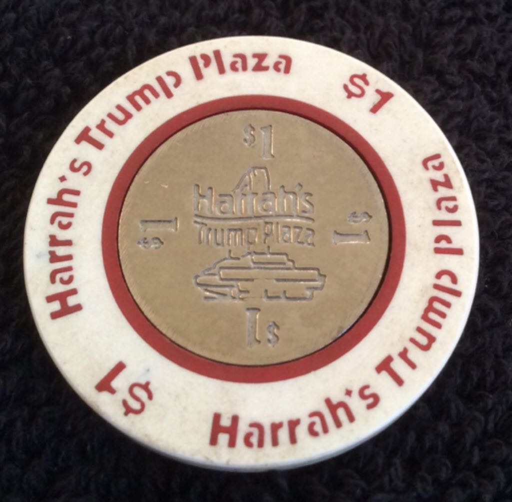 Harrah’s Trump Plaza Hotel & Casino AC $1 Casino Chip  coin collectible - Main Image 2