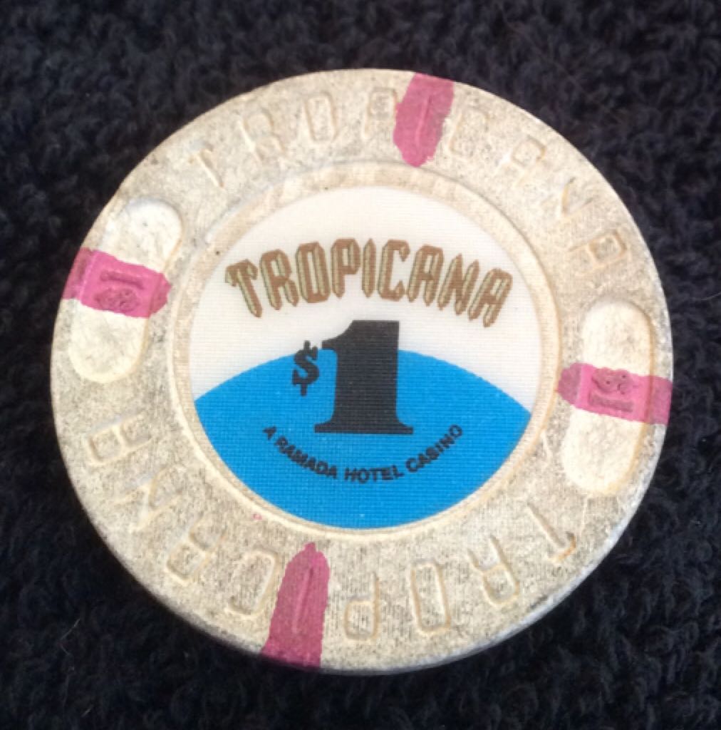 Tropicana (Ramada) Hotel & Casino AC $1 Casino Chip  coin collectible - Main Image 2