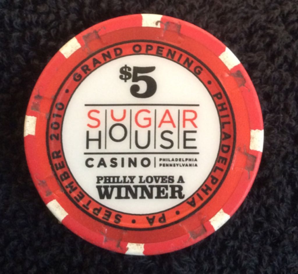 Sugarhouse Casino Philadelphia, PA $5 Grand Opening Casino Chip William Penn Statue  coin collectible - Main Image 2