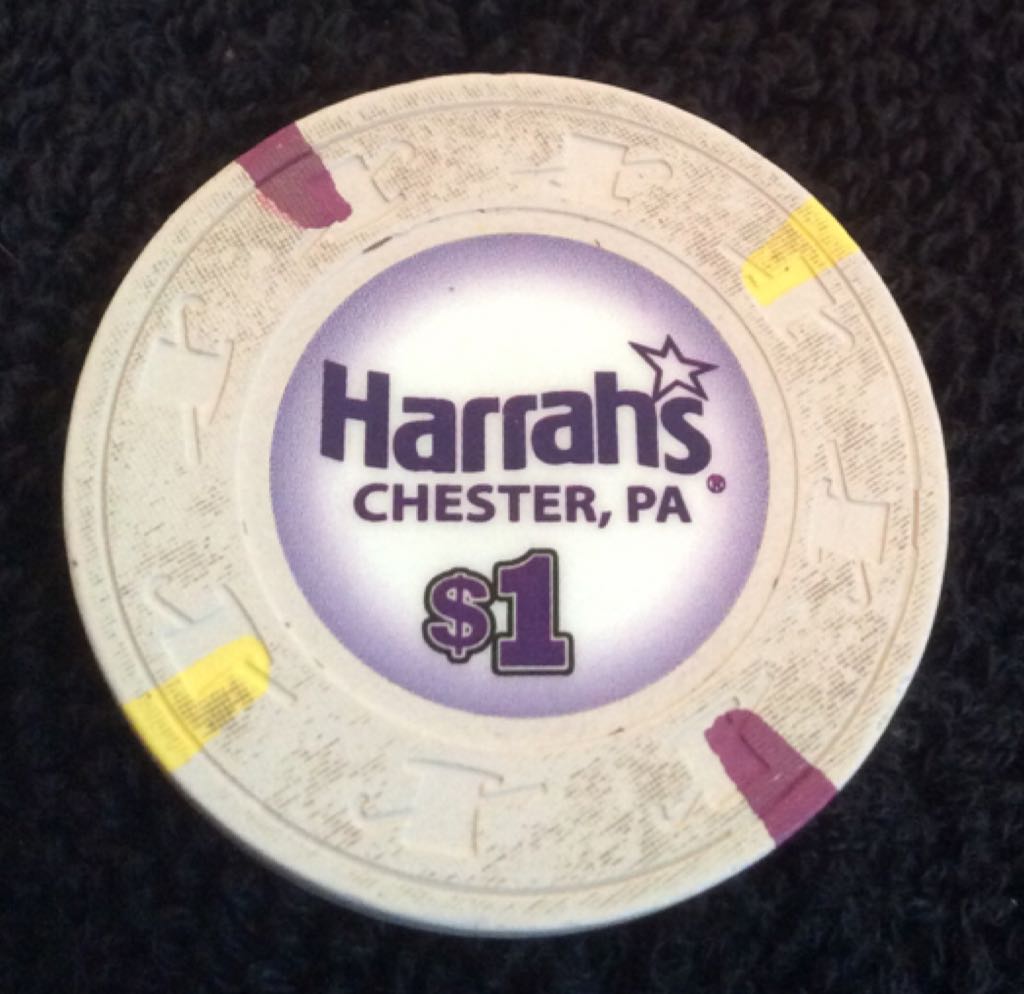 Harrah’s Chester, PA $1 Casino Chip  coin collectible - Main Image 2