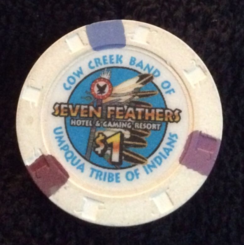 Seven Feathers Canyonville, OR $1 Casino Chip  coin collectible - Main Image 2