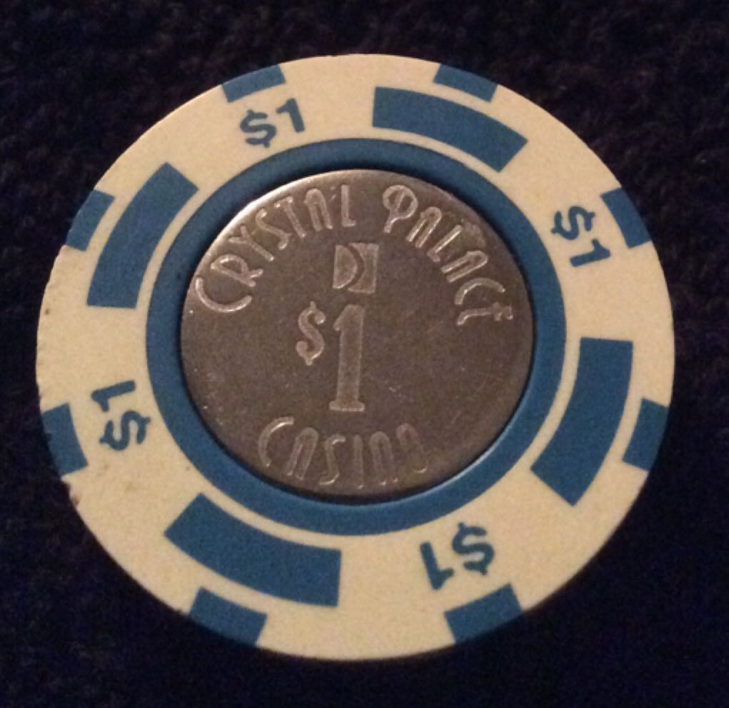 Crystal Palace Casino Nassau, Bahamas $1 Casino Chip  coin collectible - Main Image 2