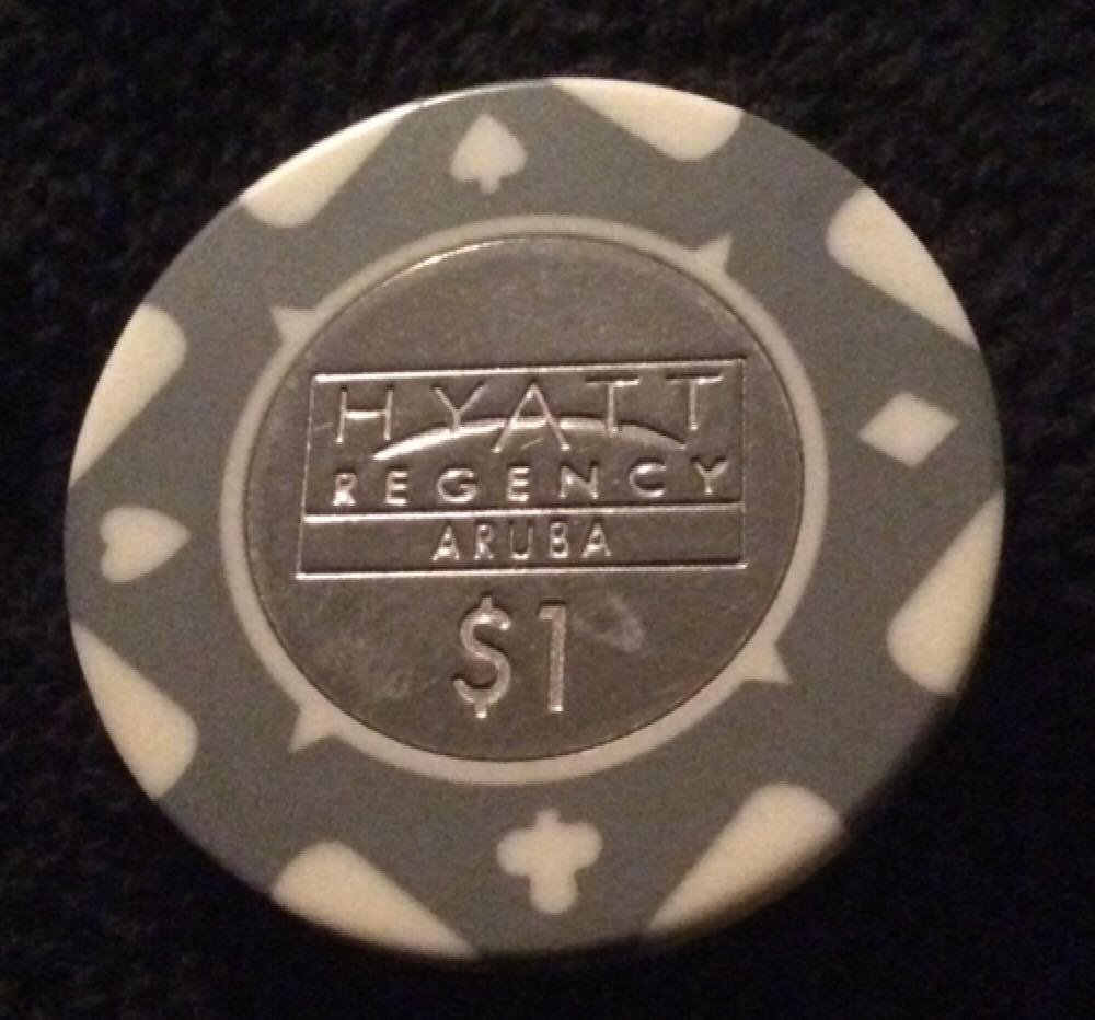 Hyatt Regency Aruba $1 Casino Chip  coin collectible - Main Image 2