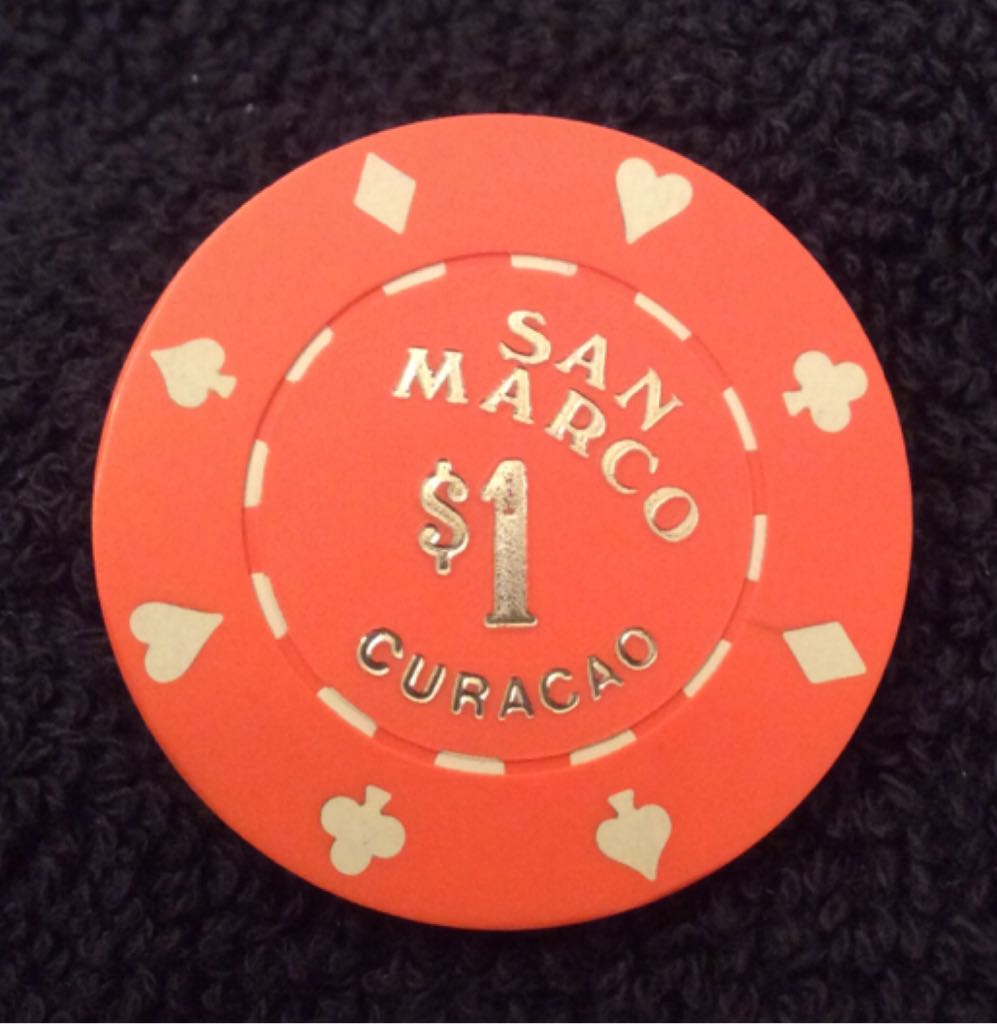 San Marco Casino Curacao $1 Casino Chip  coin collectible - Main Image 2